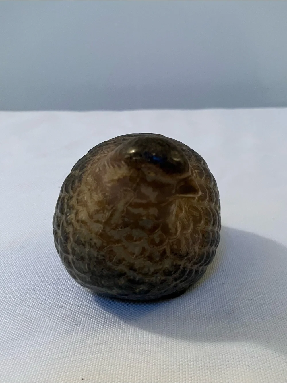 VTG MCM Quail Bird Sculpture 3in Ceramic Pottery Brown Maximalist Fall Cottage